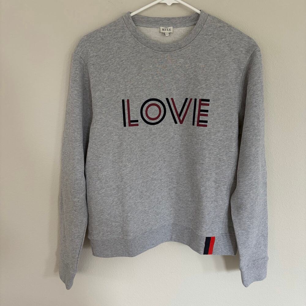 KULE Gray 'Love' Crewneck 100% Cotton Sweatshirt (XS) NWOT